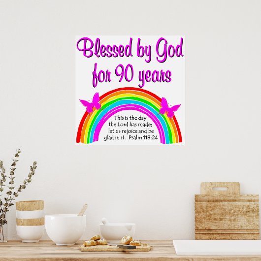 90E BIRTHDAY BLESSING POSTER (Keuken)