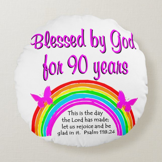 90E BIRTHDAY BLESSING ROND KUSSEN (Voorkant)