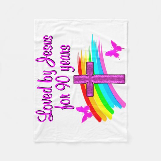 90E BIRTHDAY BLESSINGS FLEECE DEKEN (Voorkant)