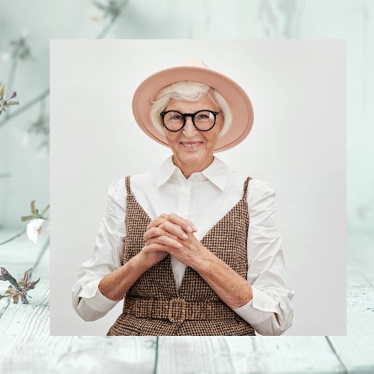 90e Birthday Blue Hydrangeas Floral Waterverf Kaart