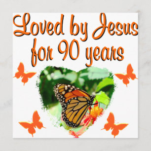 90E BIRTHDAY-BUTTERFLY KAART