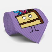 90e Birthday Cake met kaarsen Stropdas (Opgerold)