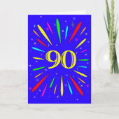 90e 'Birthday Explosion'-Kaart Kaart (Voorkant)