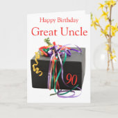 90e  Birthday-kaart Kaart (Gele Bloem)