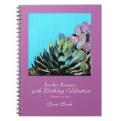 90e Birthday Party Guest Book, Agave and Cactus Notitieboek (Voorkant)
