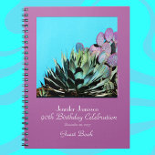 90e Birthday Party Guest Book, Agave and Cactus Notitieboek