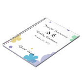 90e Birthday Party Guest Book, Festive Floral Notitieboek (Linkerzijde)