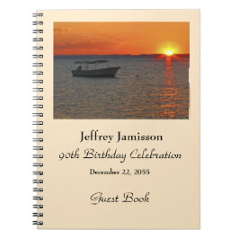 90e Birthday Party Guest Book, Gevist Boat Notitieboek