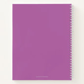 90e Birthday Party Guest Book Paars Stripe Notitieboek (Achterkant)