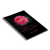 90e Birthday Party Guest Book, Pink Rose Notitieboek (Rechterzijde)