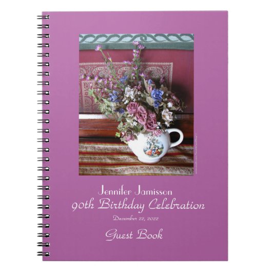 90e Birthday Party Guest Book,  Teapot Notitieboek (Voorkant)