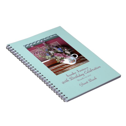 90e Birthday Party Guest Book,  Teapot Notitieboek (Rechterzijde)