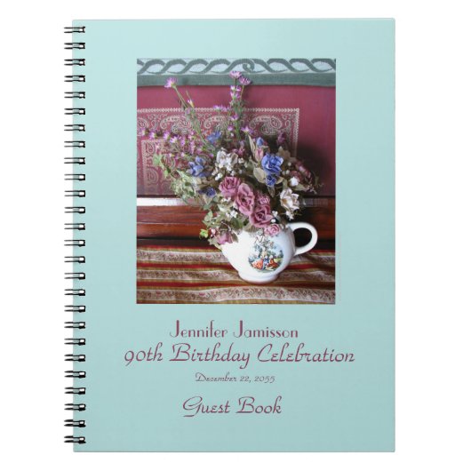 90e Birthday Party Guest Book,  Teapot Notitieboek (Voorkant)