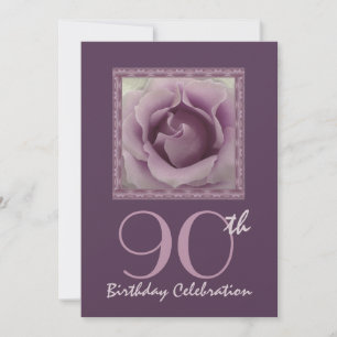 90e Birthday Party Invitation DREAMY PAARS Roos Kaart