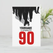 90e 'Birthday Party Swingers Rat Pack' Kaart (Staand voorkant)