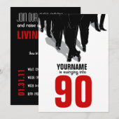 90e 'Birthday Party Swingers Rat Pack' Kaart (Voorkant / Achterkant)