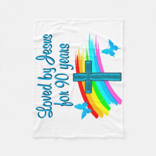 90E BIRTHDAY PRAYER FLEECE DEKEN (Voorkant)