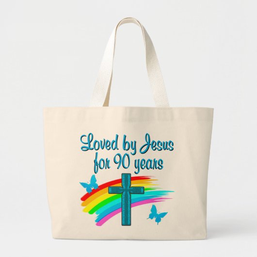 90E BIRTHDAY PRAYER GROTE TOTE BAG (Voorkant)