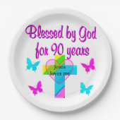 90E BIRTHDAY PRAYER PAPIEREN BORDJE (Voorkant)