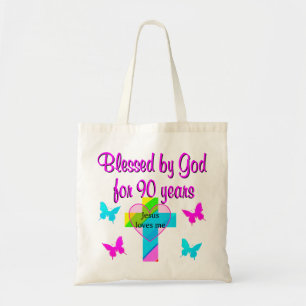 90E BIRTHDAY PRAYER TOTE BAG