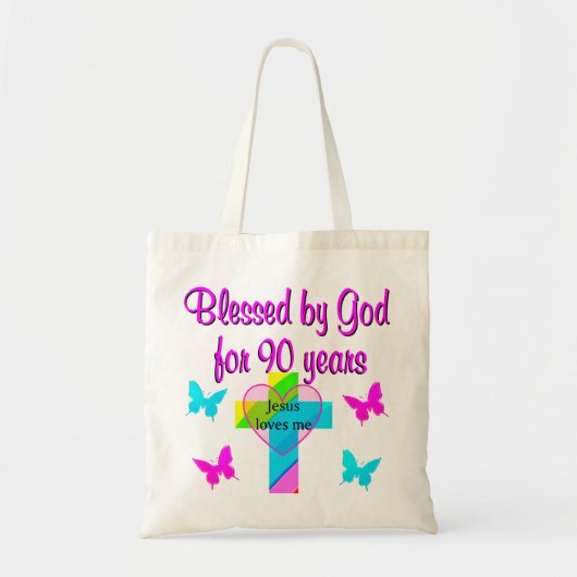 90E BIRTHDAY PRAYER TOTE BAG (Voorkant)