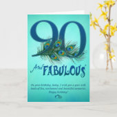90e 'Birthday'-sjabloon Kaart (Gele Bloem)