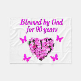 90E BIRTHDAY-STROOM FLEECE DEKEN