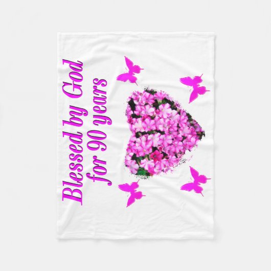  90E BIRTHDAY-STROOM FLEECE DEKEN (Voorkant)