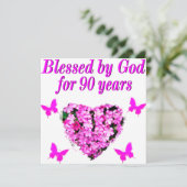 90E BIRTHDAY-STROOM KAART (Staand voorkant)