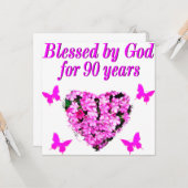 90E BIRTHDAY-STROOM KAART (Voorkant / Achterkant in situ)