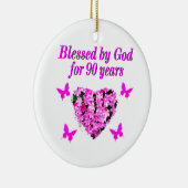 90E BIRTHDAY-STROOM KERAMISCH ORNAMENT (Rechts)
