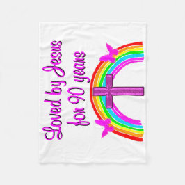 90E BIRTHDAY VAN JESUS FLEECE DEKEN