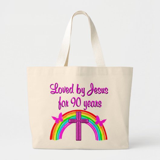 90E BIRTHDAY VAN JESUS GROTE TOTE BAG (Voorkant)