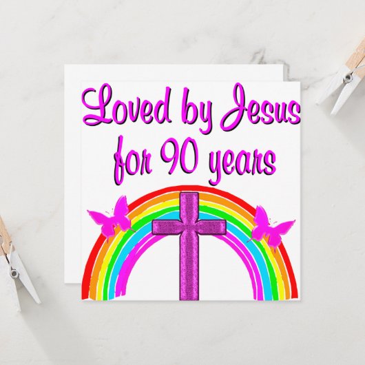 90E BIRTHDAY VAN JESUS KAART (Voorkant / Achterkant in situ)