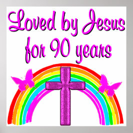 90E BIRTHDAY VAN JESUS POSTER