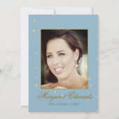 90e Bloemen Wildflowers Elegante Foto Verjaardag Kaart (Achterkant)