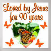 90E BUTTERFLY BIRTHDAY POSTER (Voorkant)