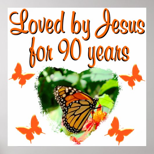 90E BUTTERFLY BIRTHDAY POSTER (Voorkant)