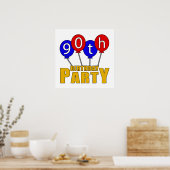 90e Cadeau van de geboorte Poster (Keuken)