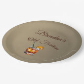 90e Cocktail Mannelijke Oude Mode Verjaardag Papieren Bordje (Gekanteld)