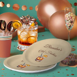 90e Cocktail Mannelijke Oude Mode Verjaardag Papieren Bordje