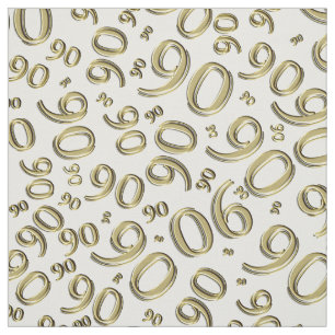 90e Cool Gold Random Number Pattern 90 Stof