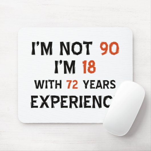 90e coole verjaardagsdesign muismat (Met muis)