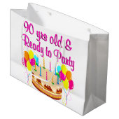 90E FEESTMEISJE LARGE CADEAUTASJE (Voorkant Gekanteld)