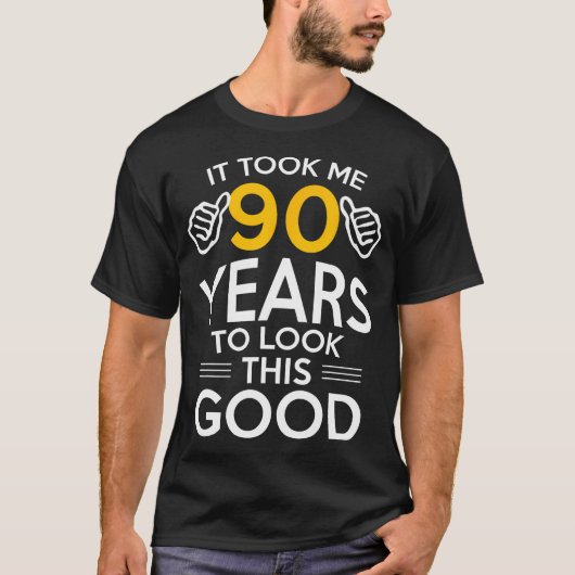 90e geboorte-cadeau heeft me 90 jaar oud gemaakt t-shirt (Voorkant)