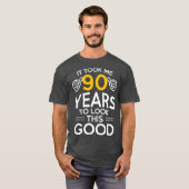90e geboorte-cadeau heeft me 90 jaar oud gemaakt t-shirt (Voorkant volledig)
