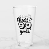 90e geboorte-kaas tot 90 jaar bier/Drink Glas (Voorkant)