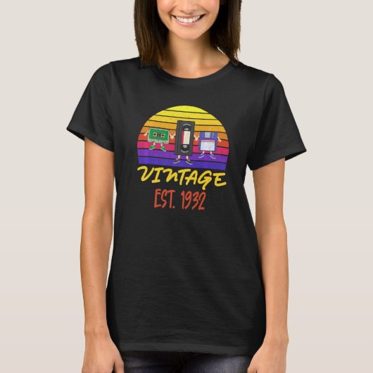 90e geboorte oude T - shirts van recorder Funny Es (Voorkant)