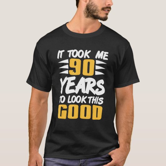 90e geboortedag: 90 jaar oud t-shirt (Voorkant)