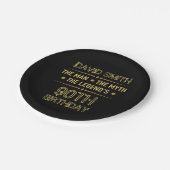 90e geboortedag Man Myth Legend Papieren Bordje (Gekanteld)